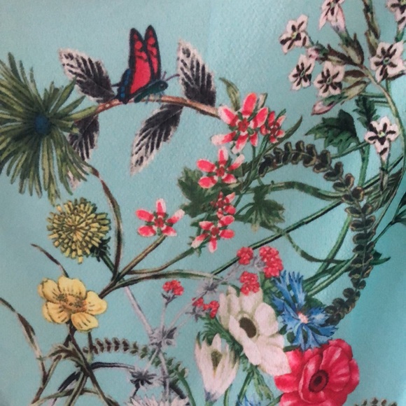 Umgee off shoulder floral peasant style boho boxy blouse XL Tassels - Picture 7 of 9